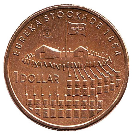 Монета 1 доллар. 2004 год (B), Австралия. 150 лет Эврикскому восстанию.
