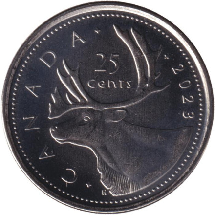 Монета 25 центов. 2023 год, Канада. Карл III.