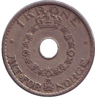 Монета 1 крона. 1939 год, Норвегия. Монета 1 крона. 1939 год, Норвегия.