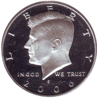 Джон Кеннеди. Монета 50 центов. 2006 год (S), США. 