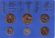 Набор монет Финляндии (6 шт), 1986 год, Финляндия. (в банковской упаковке) Набор монет Финляндии (6 шт), 1986 год, Финляндия. (в банковской упаковке)