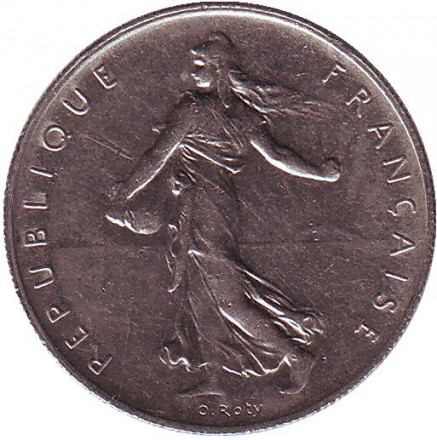 Монета 1 франк. 1960 год, Франция. Монета 1 франк. 1960 год, Франция.