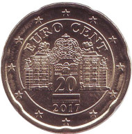 Монета 20 центов. 2017 год, Австрия. Монета 20 центов. 2017 год, Австрия.