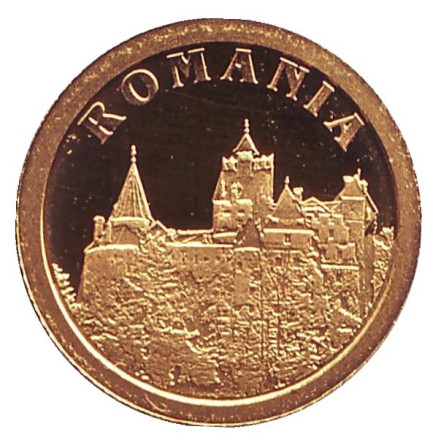 Монета 12 долларов. 2008 год, Либерия. Румыния. "Страны Европы".