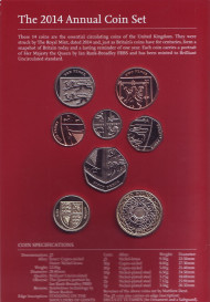 Набор монет Великобритании в картонке (8 шт.), 2014 год, Великобритания. Набор монет Великобритании в картонке (8 шт.), 2014 год, Великобритания.