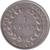 Монета 1 колон. 1968 год, Коста-Рика. Монета 1 колон. 1968 год, Коста-Рика.