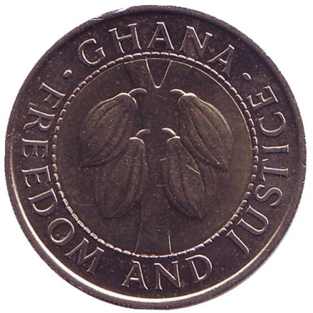 Монета 100 седи. 1991 год, Гана.