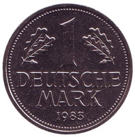 Монета 1 марка. 1983 год (D), ФРГ.