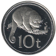 Монета 10 тойа. 1975 год, Папуа-Новая Гвинея. (Тип 1). Пруф. Опоссум. Монета 10 тойа. 1975 год, Папуа-Новая Гвинея. (Тип 1). Пруф. Опоссум.