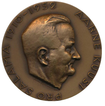 Аарне Кууси. Памятная медаль. Финляндия.