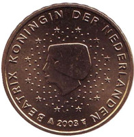 Монета 10 евроцентов. 2003 год, Нидерланды.