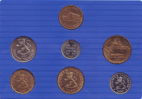 Набор монет Финляндии (6 шт., с жетоном), 1989 год, Финляндия. (в банковской упаковке)