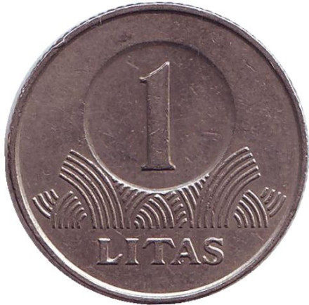 Монета 1 лит. 1999 год, Литва. Рыцарь. Монета 1 лит. 1999 год, Литва. Рыцарь.