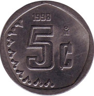 Монета 5 сентаво. 1998 год, Мексика. Монета 5 сентаво. 1998 год, Мексика.