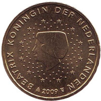 Монета 10 евроцентов. 2009 год, Нидерланды.