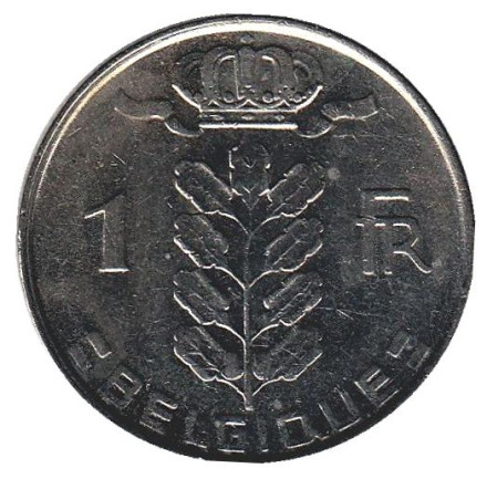 Монета 1 франк. 1978 год, Бельгия. (Belgique)
