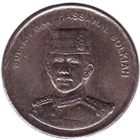Султан Хассанал Болкиах. Монета 5 сенов. 2004 год, Бруней.
