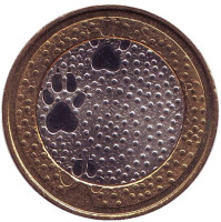Северная природа. Фауна. Монета 5 евро. 2012 год, Финляндия.