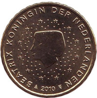 Монета 10 евроцентов. 2010 год, Нидерланды.
