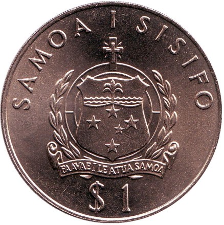 Монета 1 тала. 1981 год, Самоа. Франклин Рузвельт. Международный год инвалидов. Монета 1 тала. 1981 год, Самоа. Франклин Рузвельт. Международный год инвалидов.