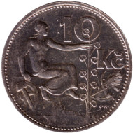 Монета 10 крон. 1931 год, Чехословакия. Монета 10 крон. 1931 год, Чехословакия.
