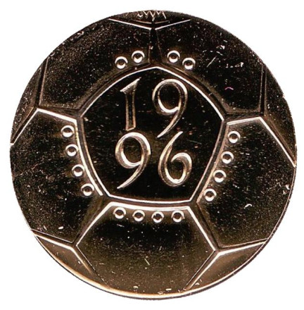 Монета 2 фунта. 1996 год, Великобритания. BU. Чемпионат Европы по футболу 1996 года.