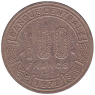 Монета 100 франков. 1972 год, Конго. Африканские антилопы. (Западные канны). Монета 100 франков. 1972 год, Конго. Африканские антилопы. (Западные канны).