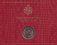 Год святого Апостола Павла. Монета 2 евро. 2008 год, Ватикан. (в буклете)