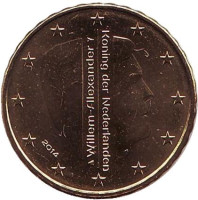 Монета 10 евроцентов. 2014 год, Нидерланды.