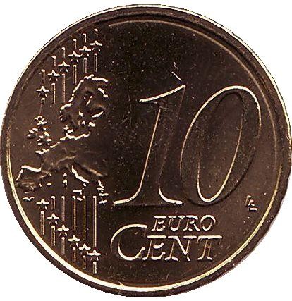 Монета 10 евроцентов. 2014 год, Нидерланды. Монета 10 евроцентов. 2014 год, Нидерланды.
