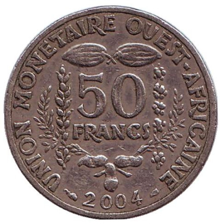 Монета 50 франков. 2004 год, Западные Африканские штаты.
