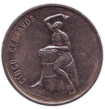 Монета 5 сентаво. 1989 год, Доминиканская Республика.