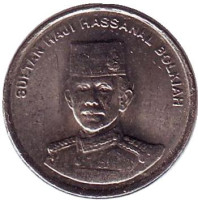 Султан Хассанал Болкиах. Монета 5 сенов. 2008 год, Бруней.