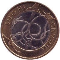 Тавастия. Монета 5 евро, 2011 год, Финляндия.