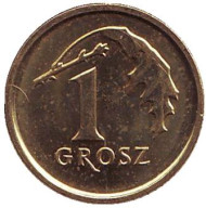 Монета 1 грош, 2016 год, Польша. Дубовый лист. Монета 1 грош, 2016 год, Польша. Дубовый лист.