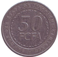 Монета 50 франков. 2006 год, Центральные Африканские Штаты.