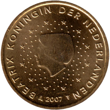 Монета 50 центов. 2007 год, Нидерланды.