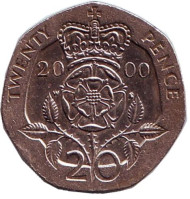 Монета 20 пенсов. 2000 год, Великобритания. Монета 20 пенсов. 2000 год, Великобритания.