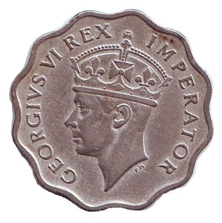 Монета 1 пиастр. 1938 год, Кипр. Монета 1 пиастр. 1938 год, Кипр.