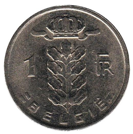 Монета 1 франк. 1981 год, Бельгия. (Belgie)