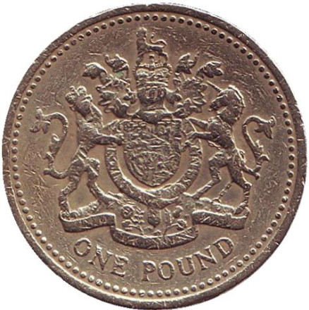 Монета 1 фунт. 1993 год, Великобритания.