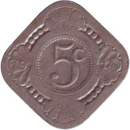 Монета 5 центов. 1914 год, Нидерланды. Монета 5 центов. 1914 год, Нидерланды.