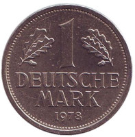 Монета 1 марка. 1978 год (F), ФРГ.