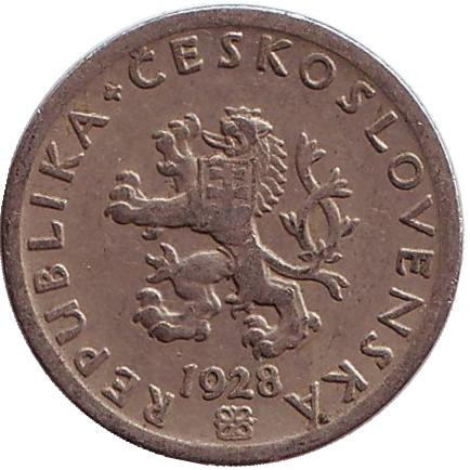 Монета 20 геллеров. 1928 год, Чехословакия. Монета 20 геллеров. 1928 год, Чехословакия.