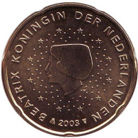 Монета 20 евроцентов. 2003 год, Нидерланды.