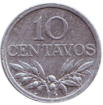 Монета 10 сентаво. 1974 год, Португалия. Ростки.