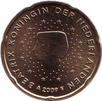 Монета 20 евроцентов. 2009 год, Нидерланды.