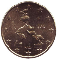 Монета 20 центов, 2012 год, Италия. Монета 20 центов, 2012 год, Италия.