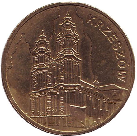Монета 2 злотых, 2010 год, Польша. Кшешув.