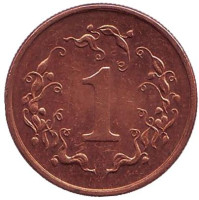 Монета 1 цент. 1997 год, Зимбабве. Из обращения.